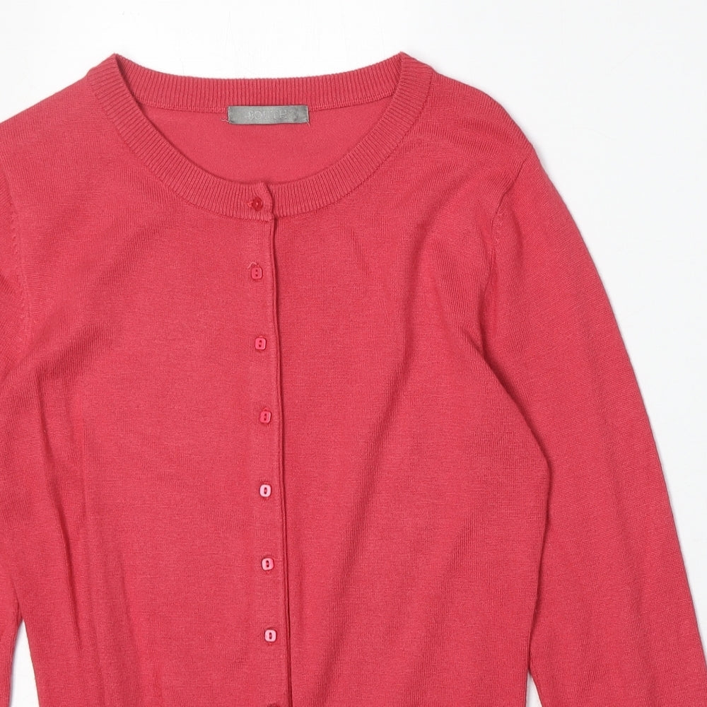 South Womens Pink Round Neck Viscose Cardigan Jumper Size 10