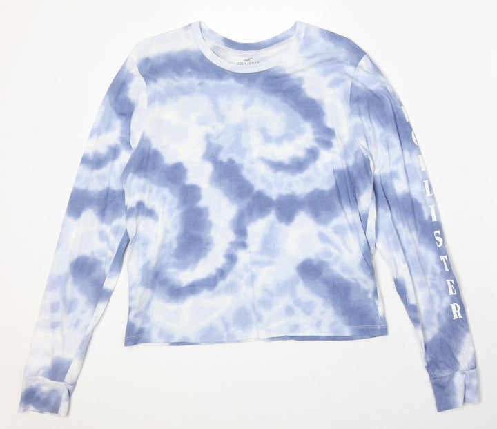 Hollister Womens Blue 100% Cotton Basic T-Shirt Size XS Round Neck