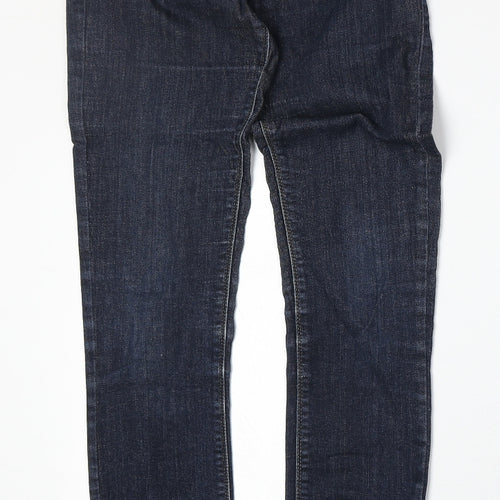 Label Lab Womens Blue Cotton Skinny Jeans Size 10 Regular Zip