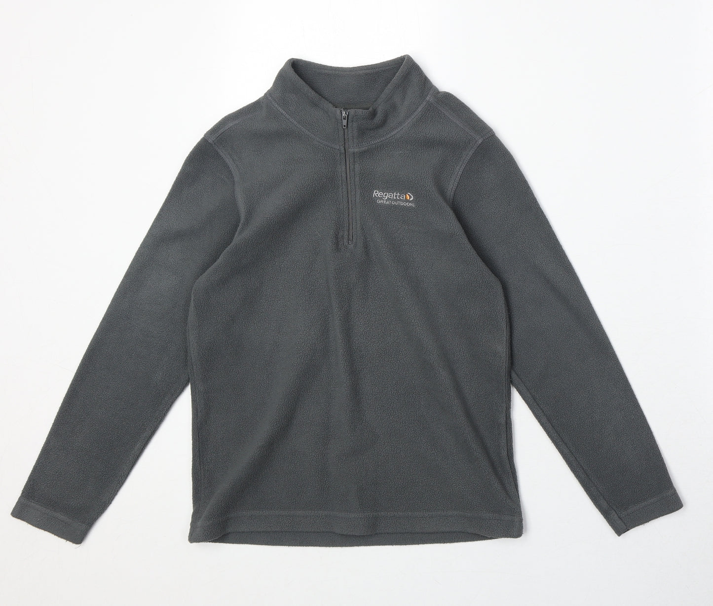 Regatta Boys Grey Polyester Pullover Sweatshirt Size 9-10 Years Zip