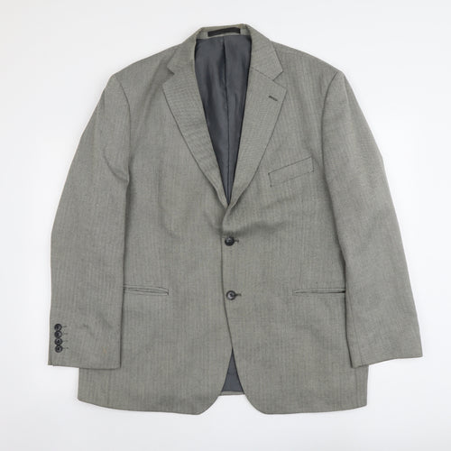 Marks and Spencer Mens Grey Polyester Jacket Suit Jacket Size L Regular