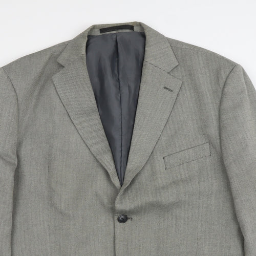 Marks and Spencer Mens Grey Polyester Jacket Suit Jacket Size L Regular