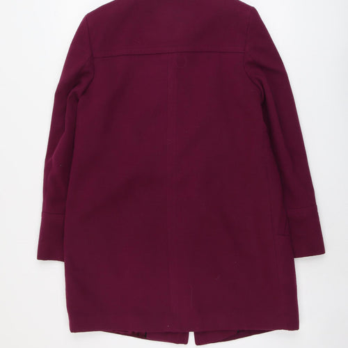 Marks and Spencer Womens Purple Overcoat Coat Size 10 Button