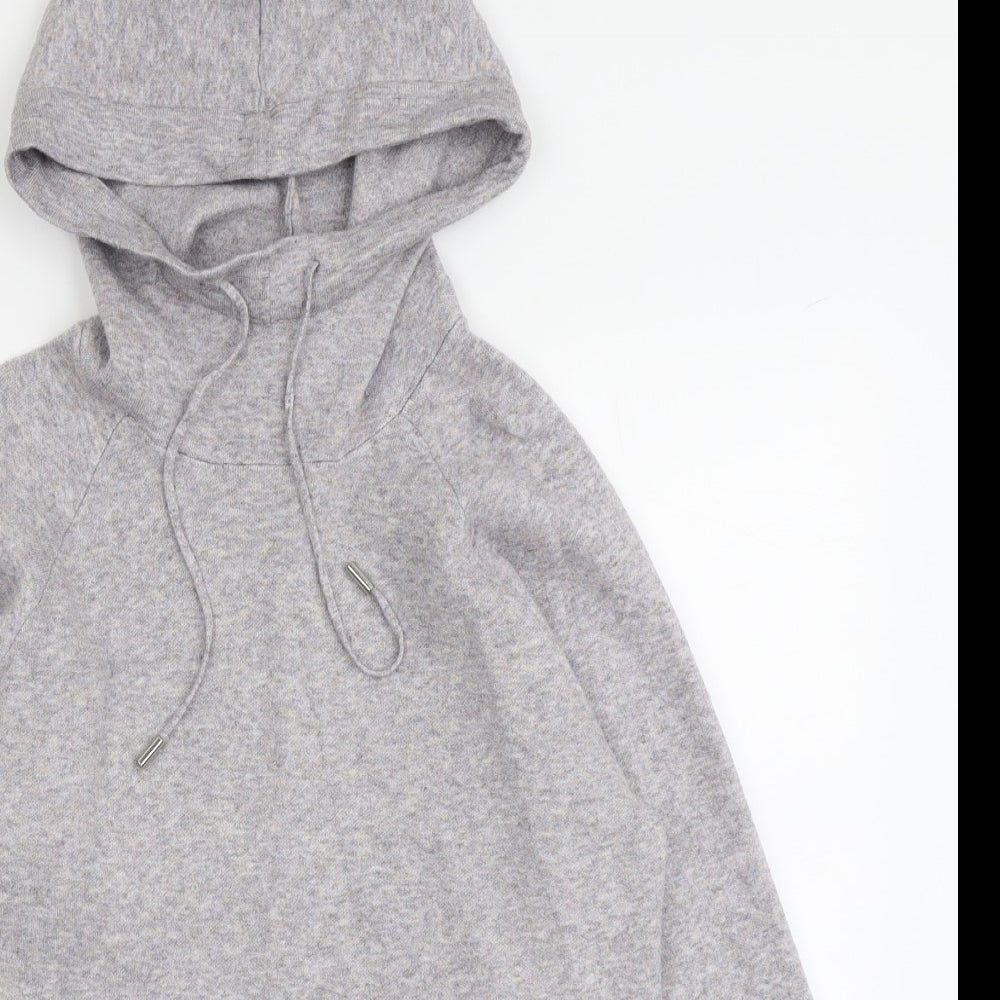 NEXT Womens Grey Round Neck Viscose Pullover Jumper Size S