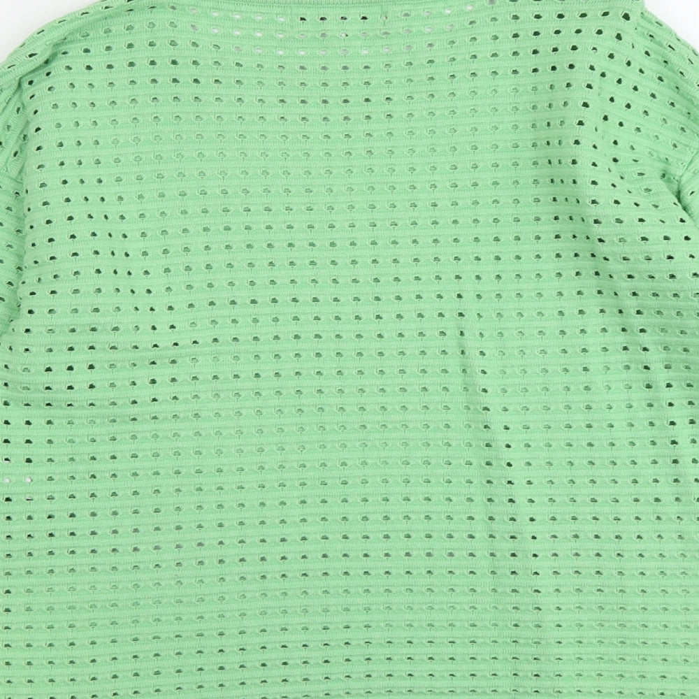 NEXT Womens Green Round Neck Cotton Pullover Jumper Size 10