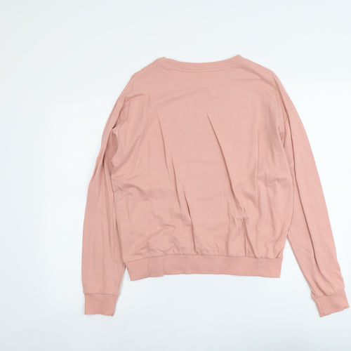 H&M Womens Pink Cotton Pullover Sweatshirt Size M Pullover - Lyon