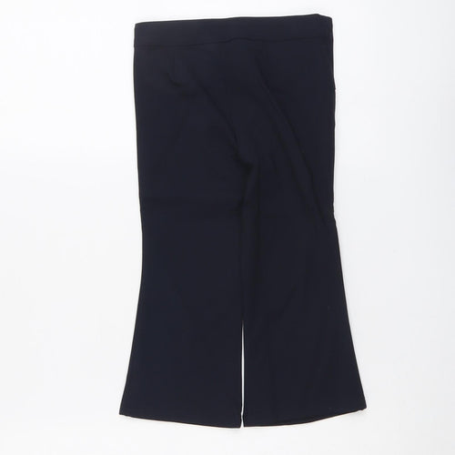 NEXT Girls Blue Polyester Jogger Trousers Size 3 Years Regular Zip - Floral Detail