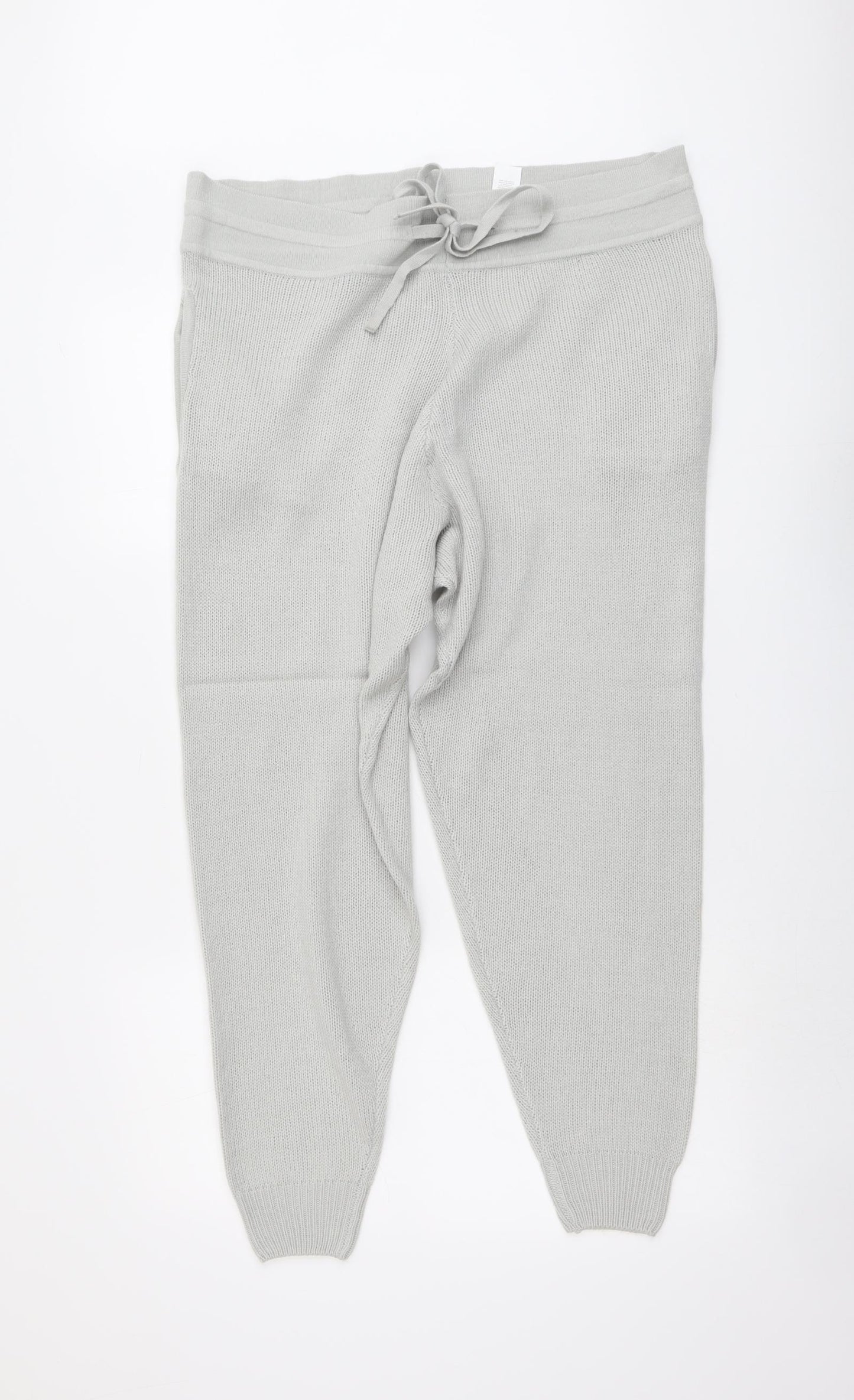 Boohoo Mens Grey Acrylic Jogger Trousers Size XL L29 in Regular Drawstring