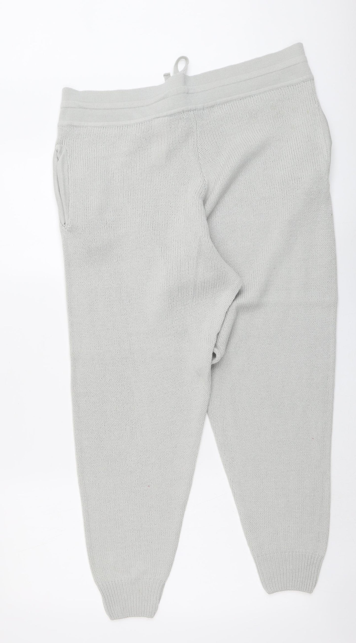 Boohoo Mens Grey Acrylic Jogger Trousers Size XL L29 in Regular Drawstring