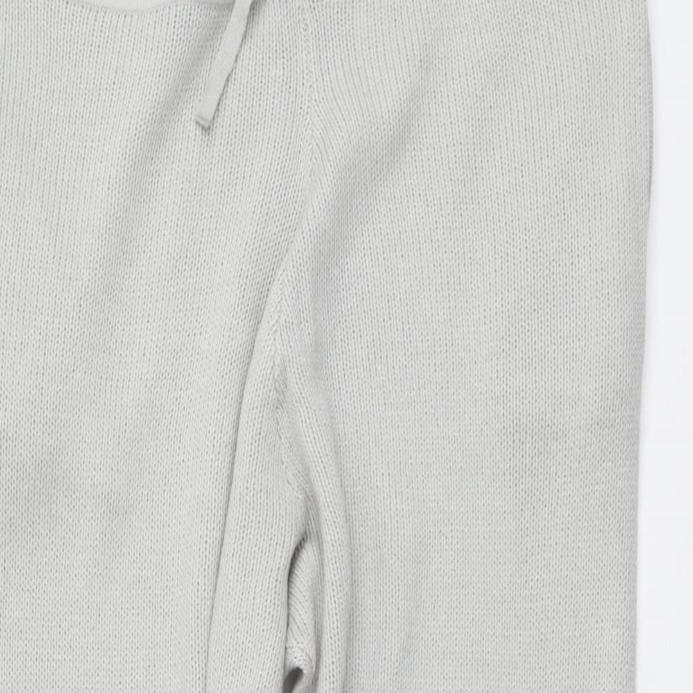 Boohoo Mens Grey Acrylic Jogger Trousers Size XL L29 in Regular Drawstring