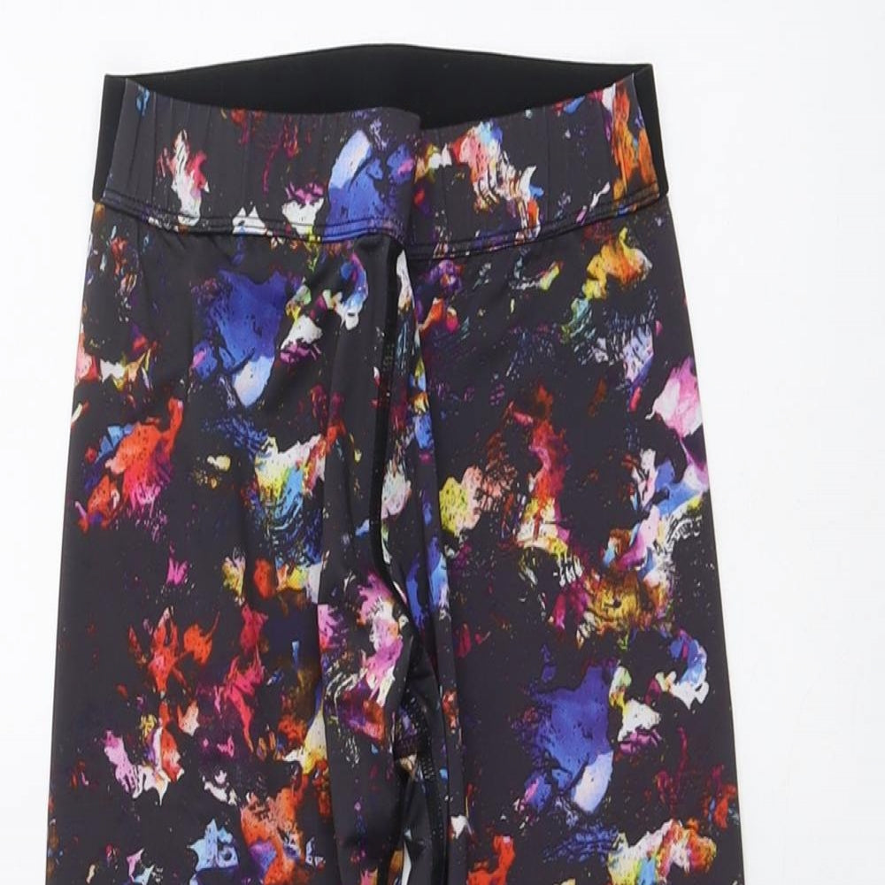 USA Pro Girls Multicoloured Geometric Polyester Cropped Trousers Size 9-10 Years Regular Pullover - Leggings