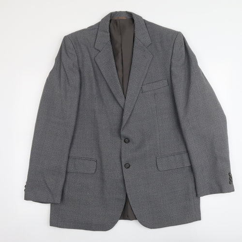 Trevira Mens Grey Polyester Jacket Suit Jacket Size L Regular