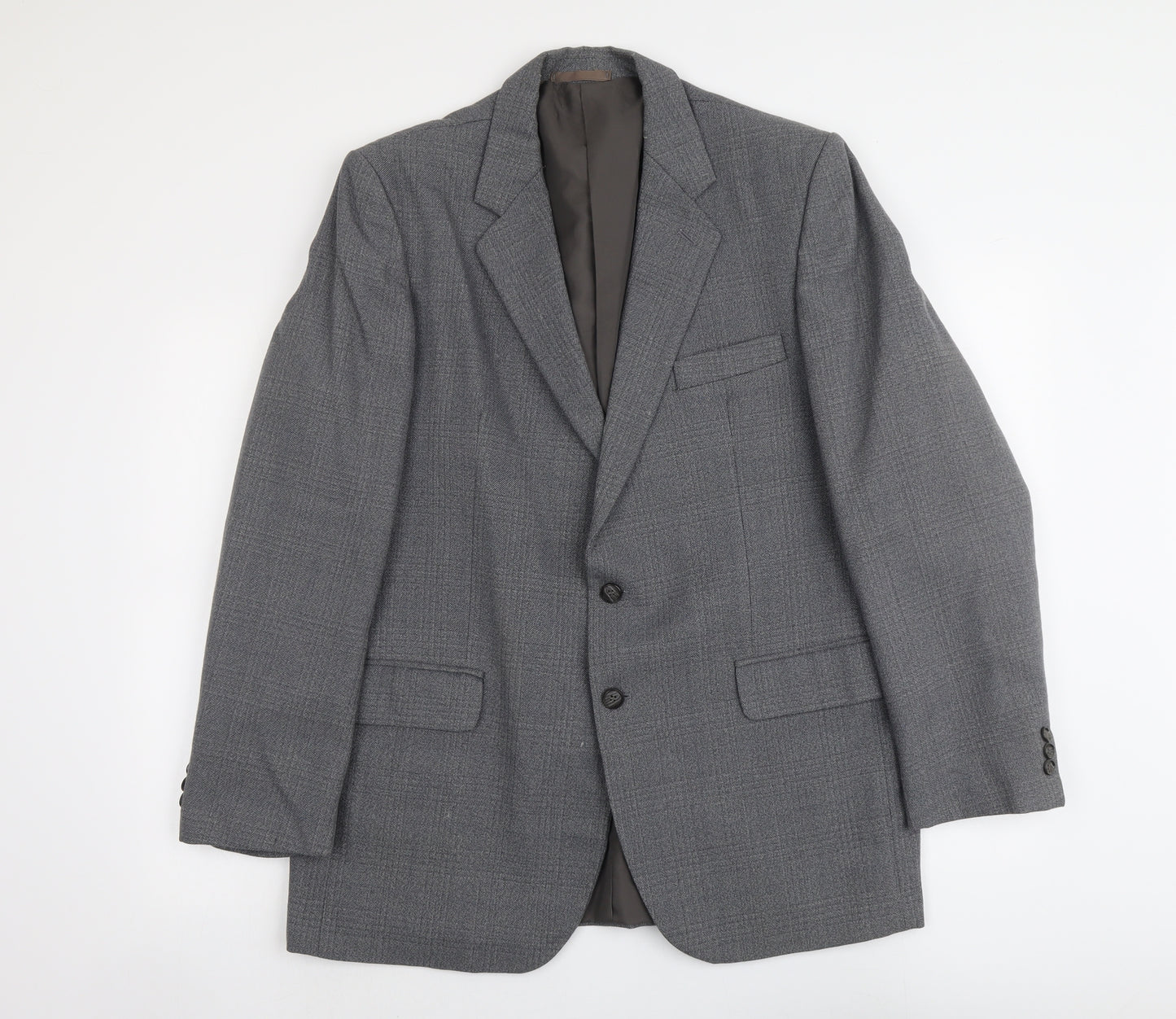 Trevira Mens Grey Polyester Jacket Suit Jacket Size L Regular