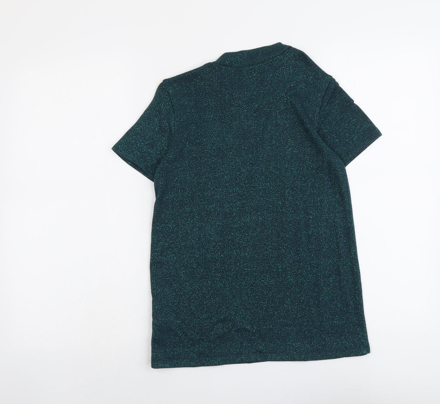 NEXT Girls Green Round Neck Viscose Pullover Jumper Size 12 Years Pullover