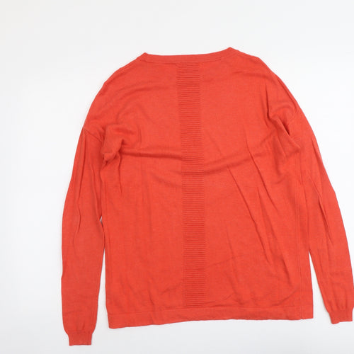 NEXT Womens Red Round Neck Cotton Pullover Jumper Size 8
