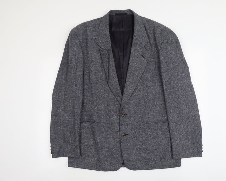BHS Mens Blue Wool Jacket Suit Jacket Size L Regular