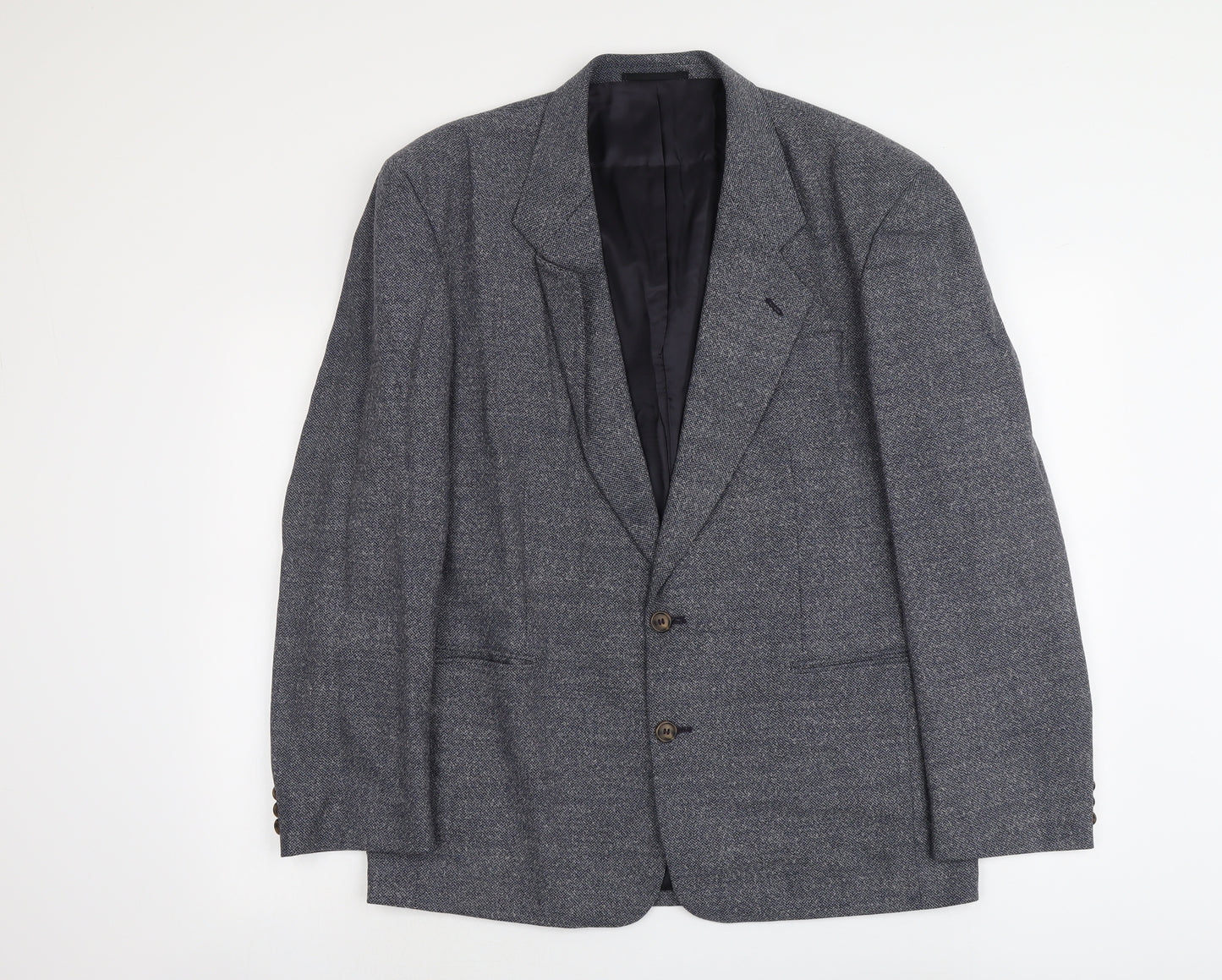 BHS Mens Blue Wool Jacket Suit Jacket Size L Regular