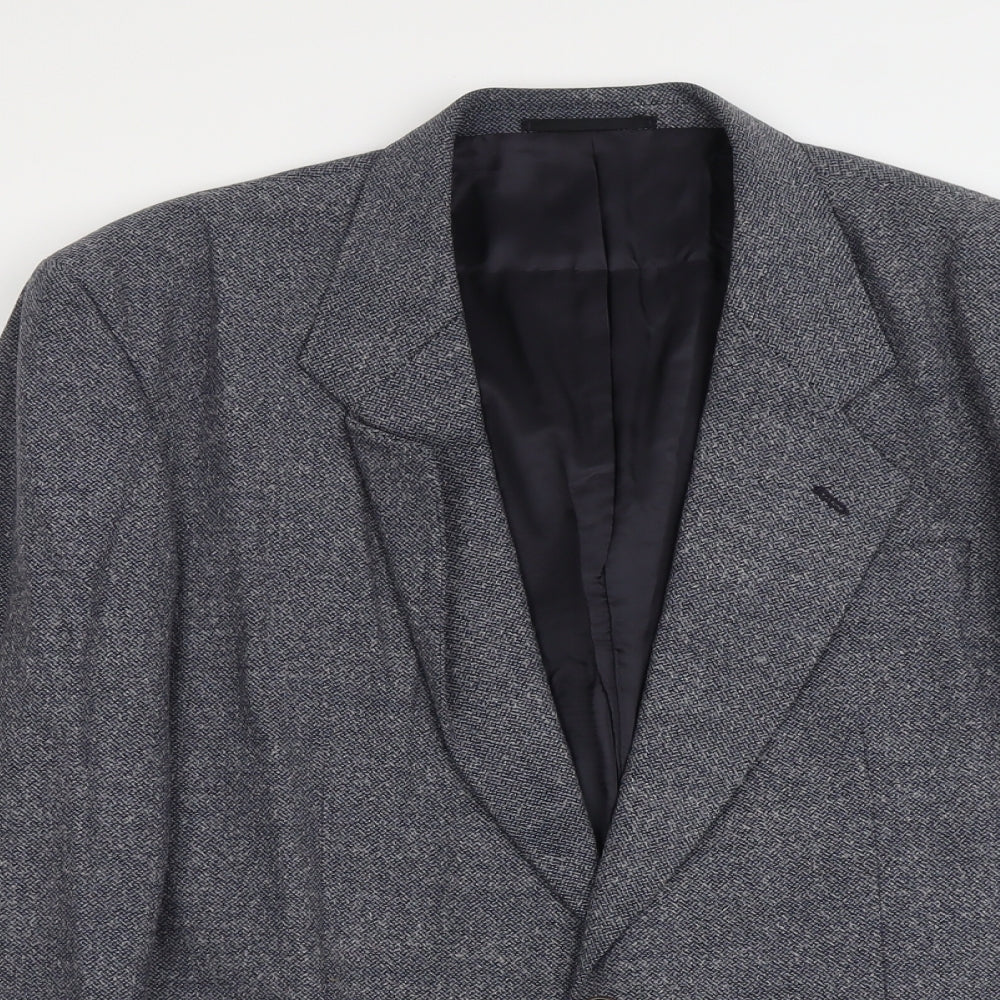 BHS Mens Blue Wool Jacket Suit Jacket Size L Regular