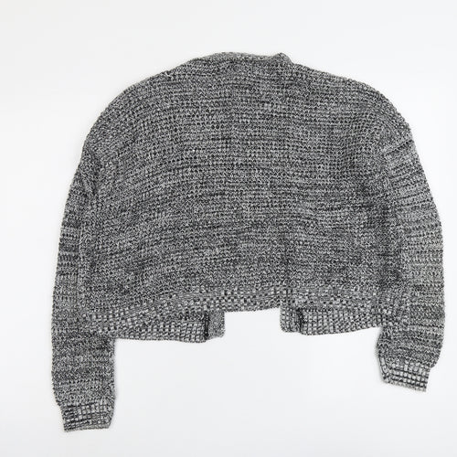 Boohoo Womens Grey V-Neck Acrylic Cardigan Jumper Size M