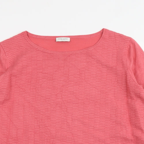 Gerry Weber Womens Pink Round Neck Viscose Pullover Jumper Size 8