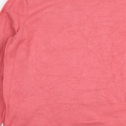 Gerry Weber Womens Pink Round Neck Viscose Pullover Jumper Size 8