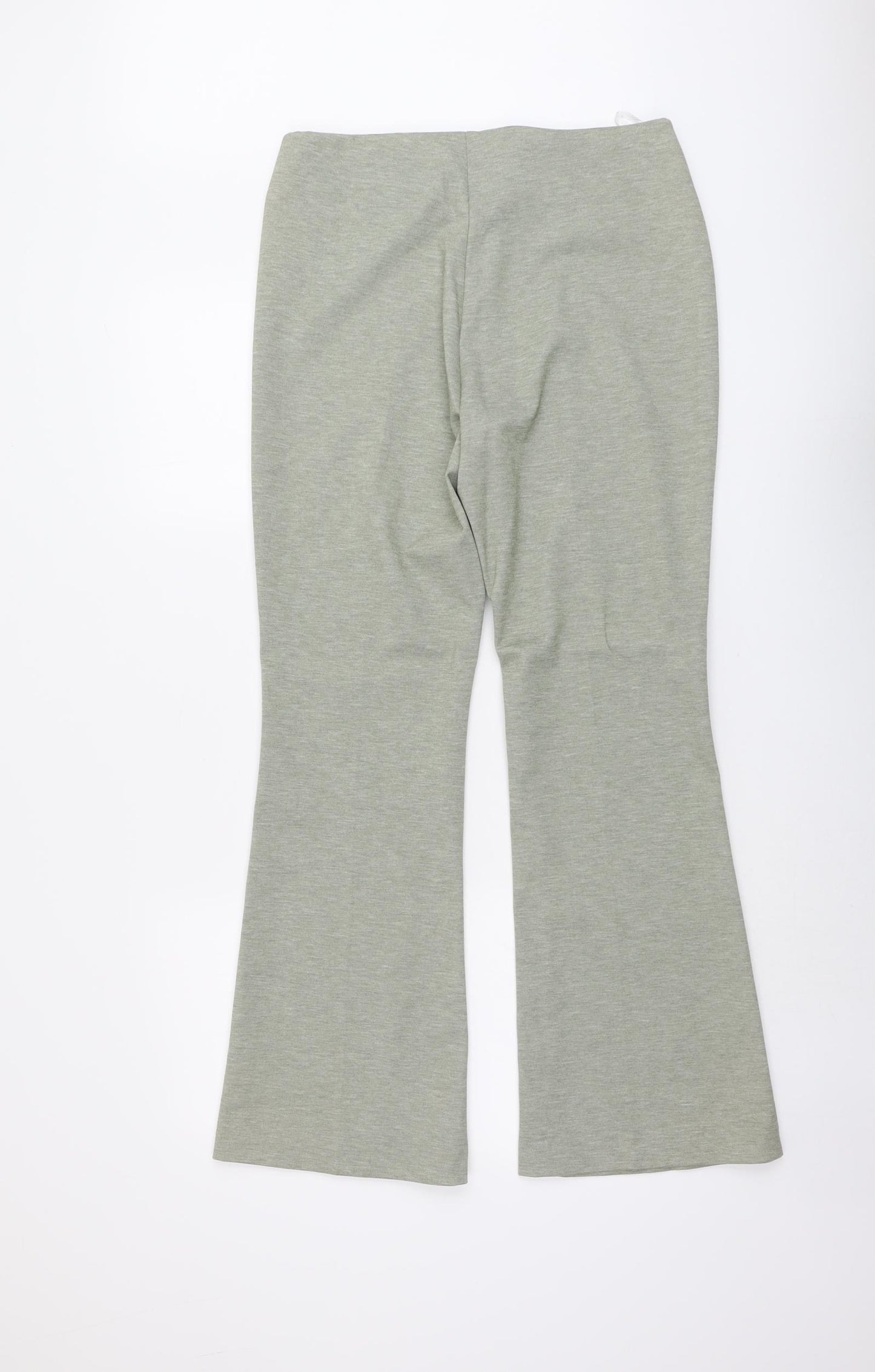 Marks and Spencer Womens Green Polyester Trousers Size 12 L29 in Regular