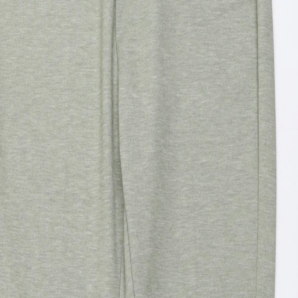 Marks and Spencer Womens Green Polyester Trousers Size 12 L29 in Regular