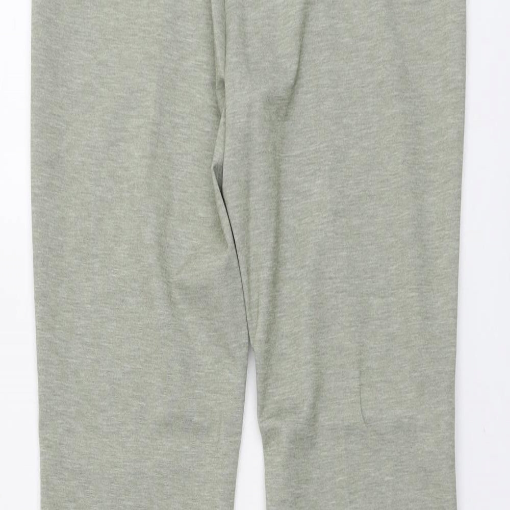 Marks and Spencer Womens Green Polyester Trousers Size 12 L29 in Regular