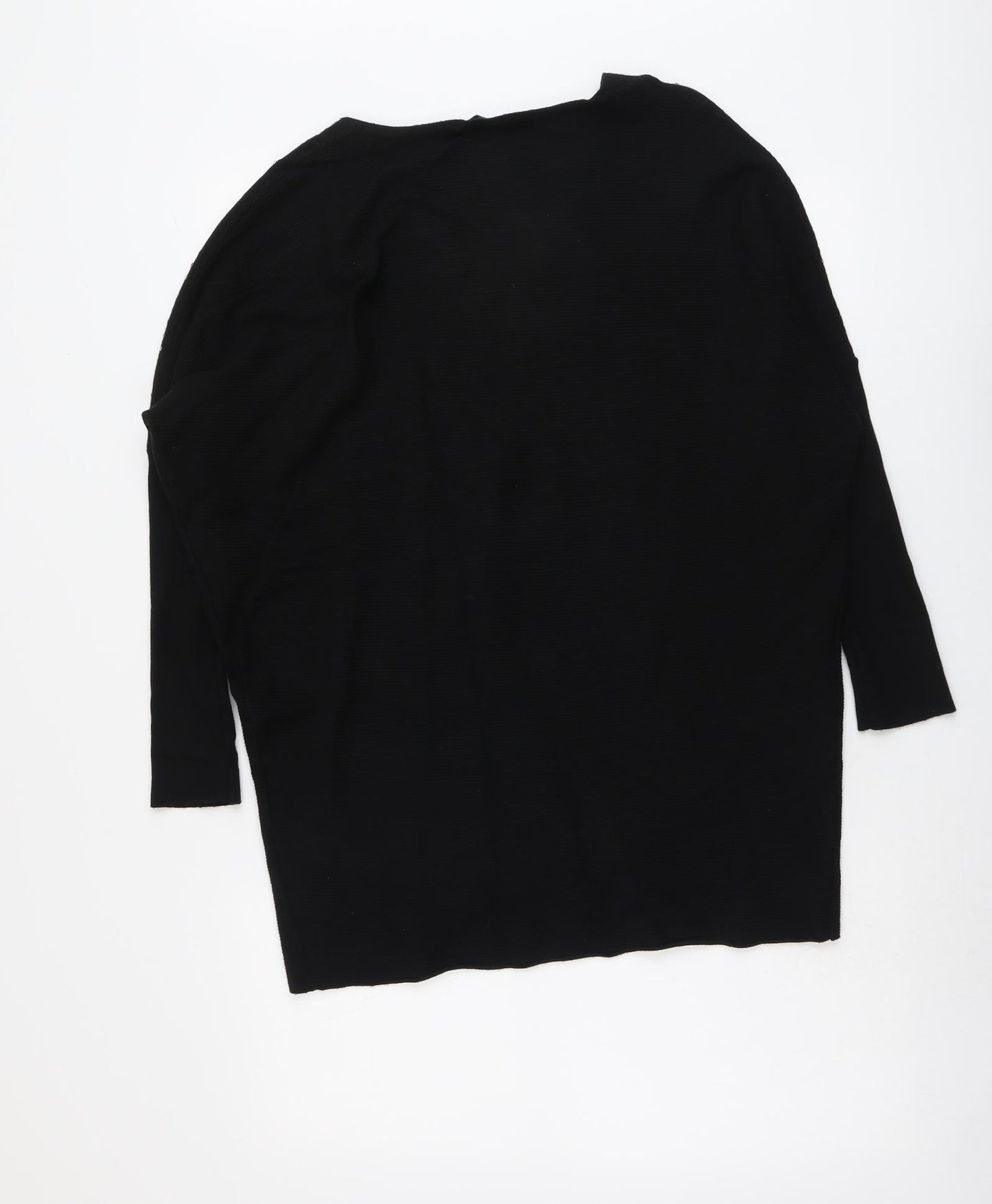 Quiz Womens Black V-Neck Viscose Pullover Jumper Size S