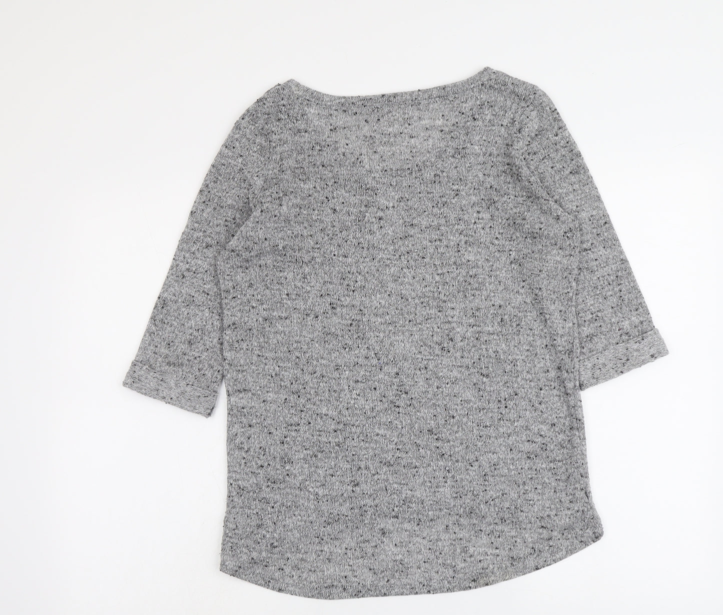 New Look Womens Grey Round Neck Polyester Pullover Jumper Size 12