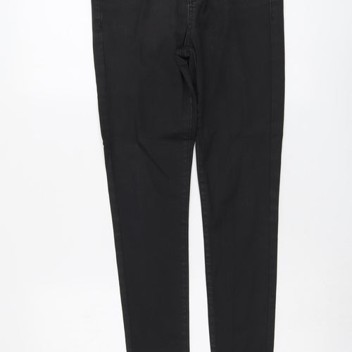 Topshop Womens Black Polyester Skinny Jeans Size 28 in L26 in Regular Button