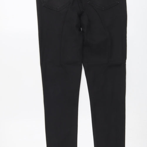 Topshop Womens Black Polyester Skinny Jeans Size 28 in L26 in Regular Button