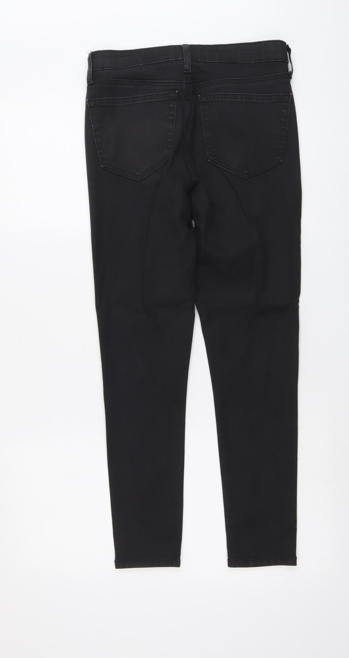 Topshop Womens Black Polyester Skinny Jeans Size 28 in L26 in Regular Button
