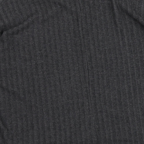 New Look Womens Grey V-Neck Polyester Pullover Jumper Size S