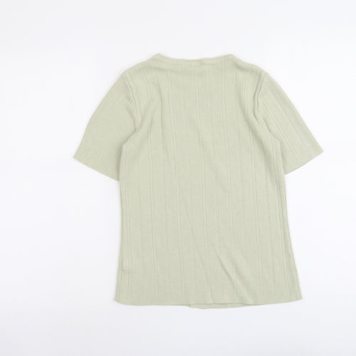 BHS Womens Green Round Neck Acrylic Pullover Jumper Size 12