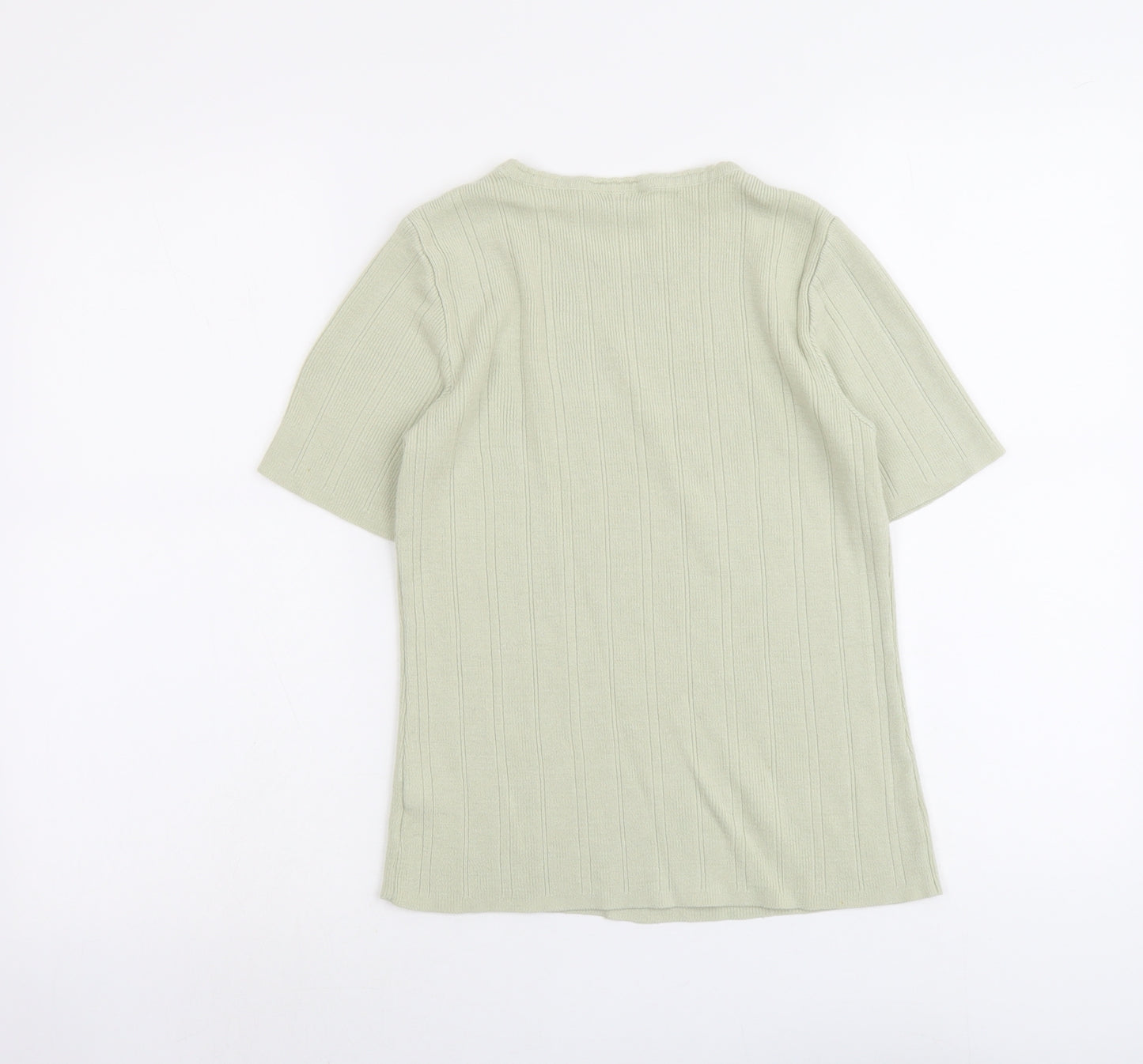 BHS Womens Green Round Neck Acrylic Pullover Jumper Size 12