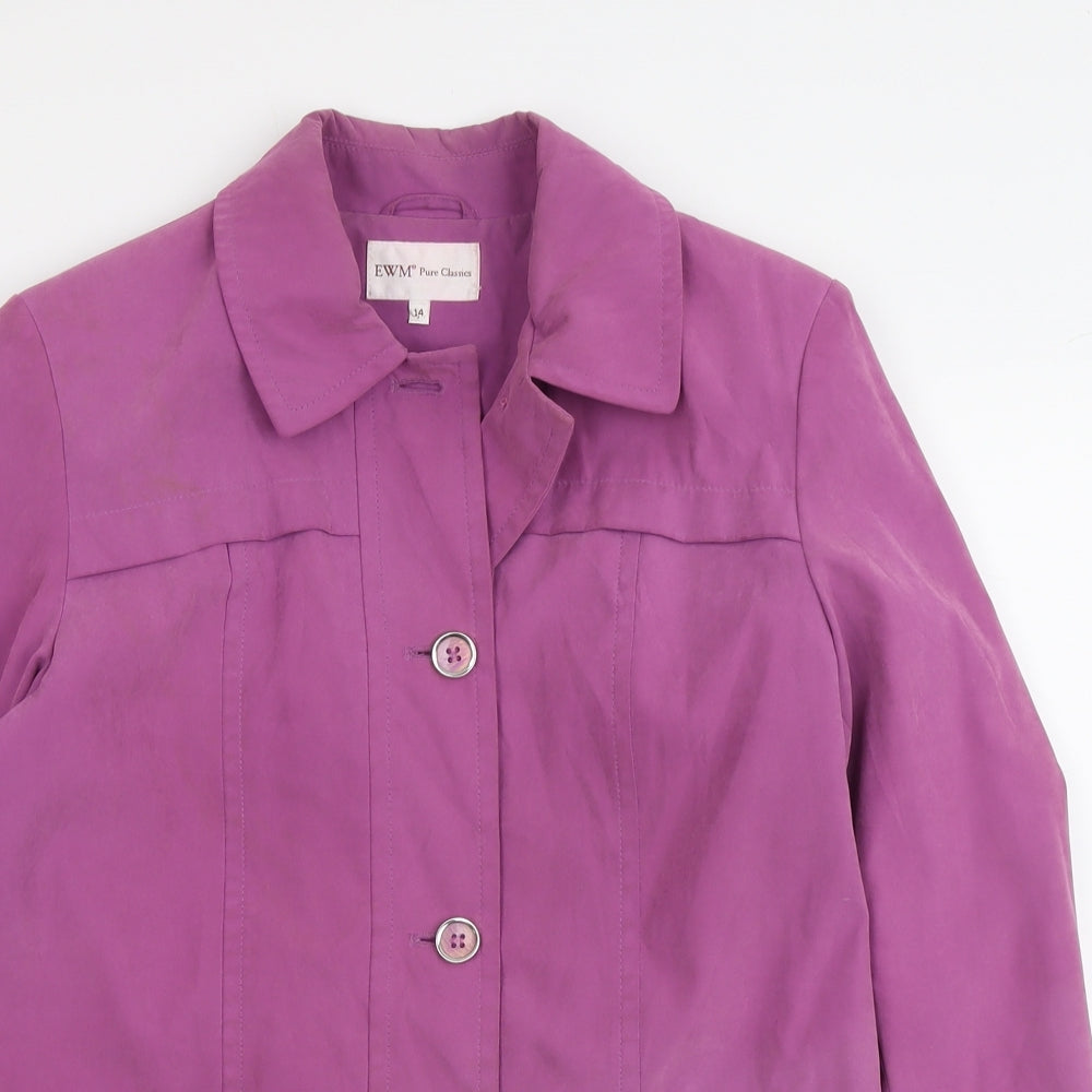 EWM Womens Purple Jacket Size 14 Button