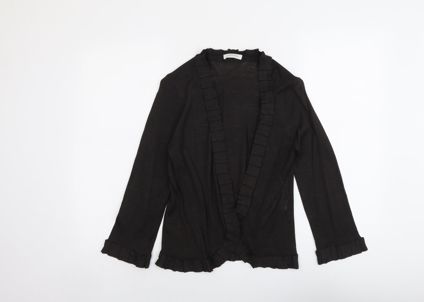Windsmoor Womens Brown V-Neck Silk Cardigan Jumper Size S