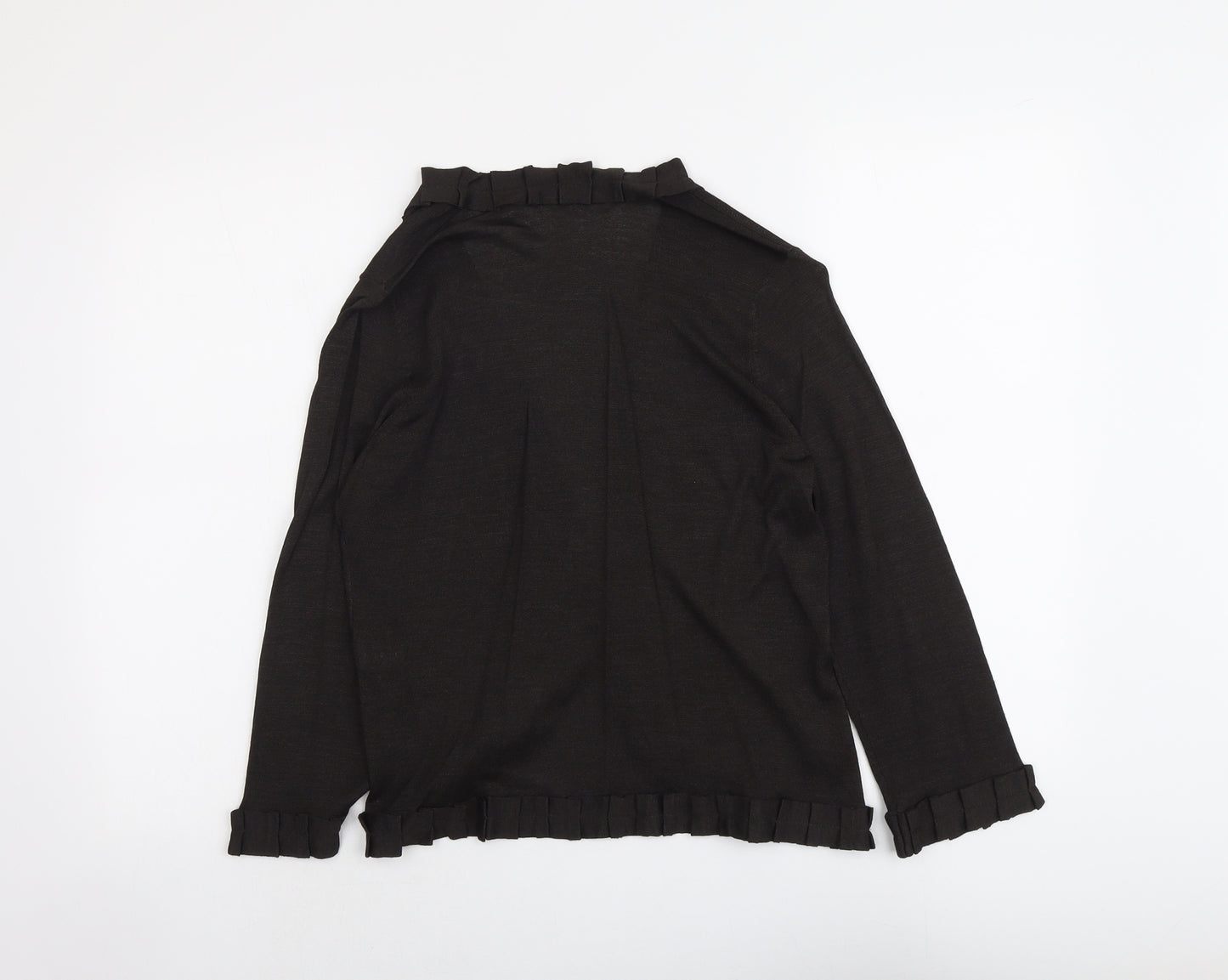 Windsmoor Womens Brown V-Neck Silk Cardigan Jumper Size S