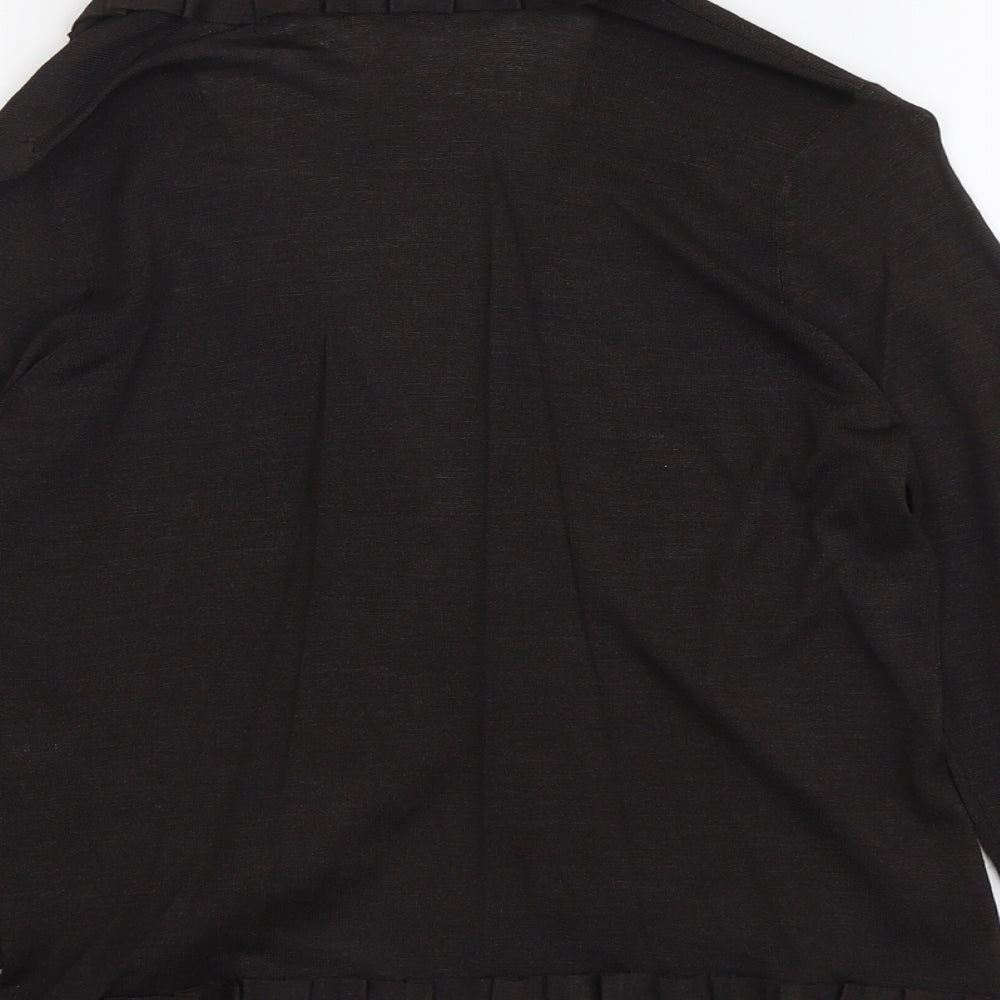 Windsmoor Womens Brown V-Neck Silk Cardigan Jumper Size S