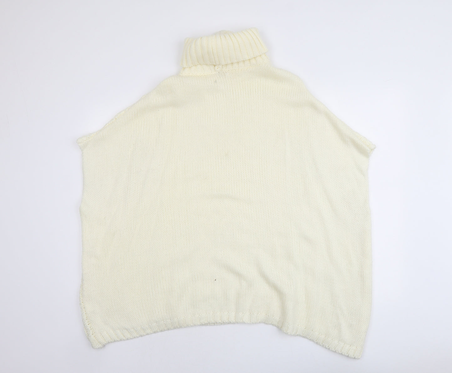 River Island Womens Ivory Roll Neck Acrylic Pullover Jumper Size S