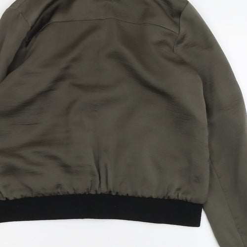 New Look Womens Green Bomber Jacket Jacket Size 10 Zip
