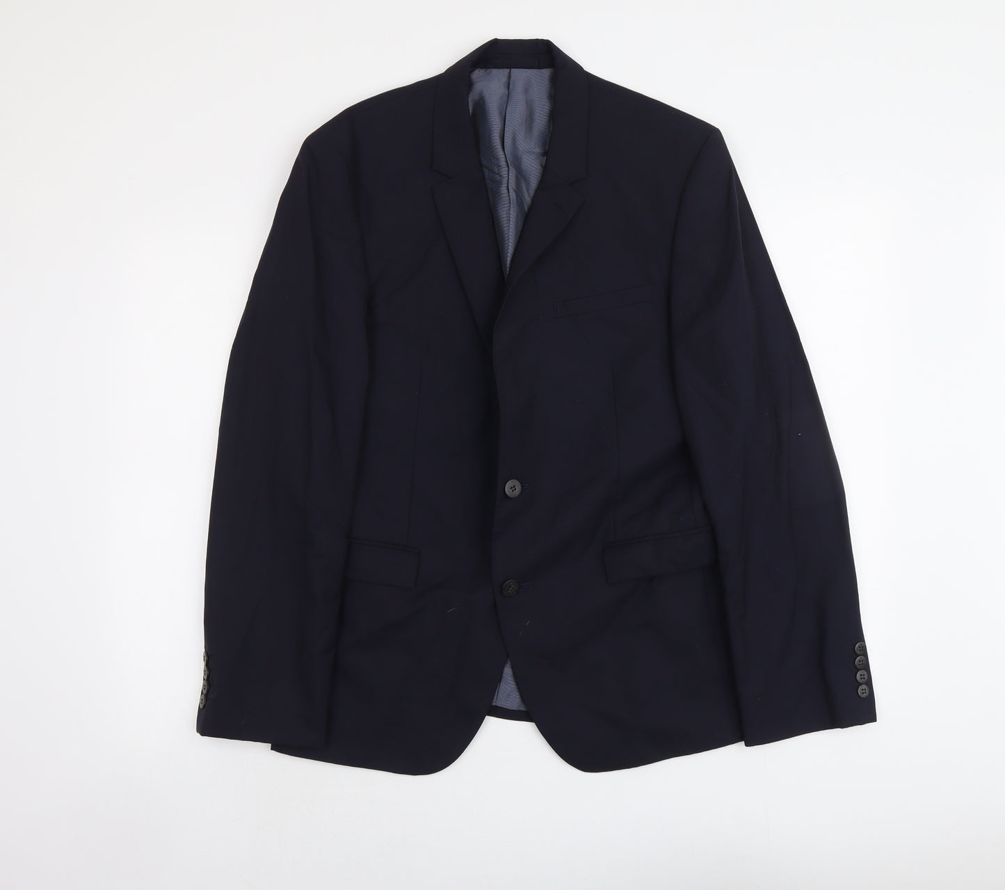 Marks and Spencer Mens Blue Wool Jacket Suit Jacket Size M Regular