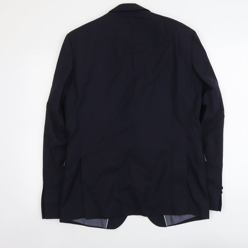 Marks and Spencer Mens Blue Wool Jacket Suit Jacket Size M Regular