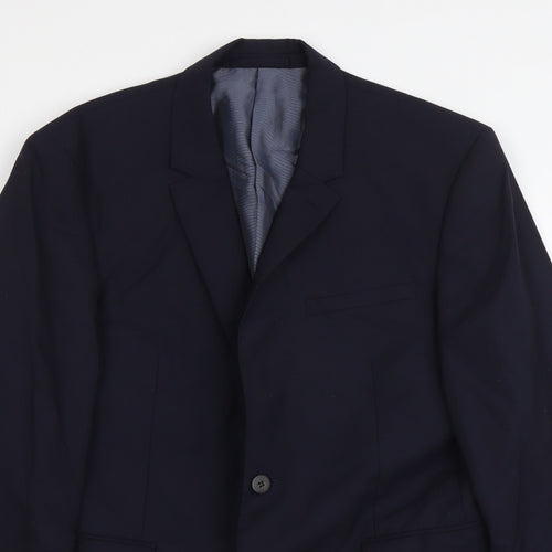 Marks and Spencer Mens Blue Wool Jacket Suit Jacket Size M Regular