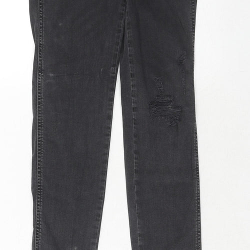 H&M Womens Grey Cotton Skinny Jeans Size 28 in L32 in Regular Zip