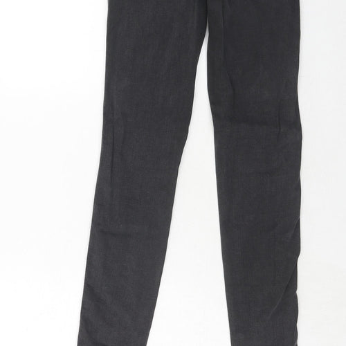 H&M Womens Grey Cotton Skinny Jeans Size 28 in L32 in Regular Zip