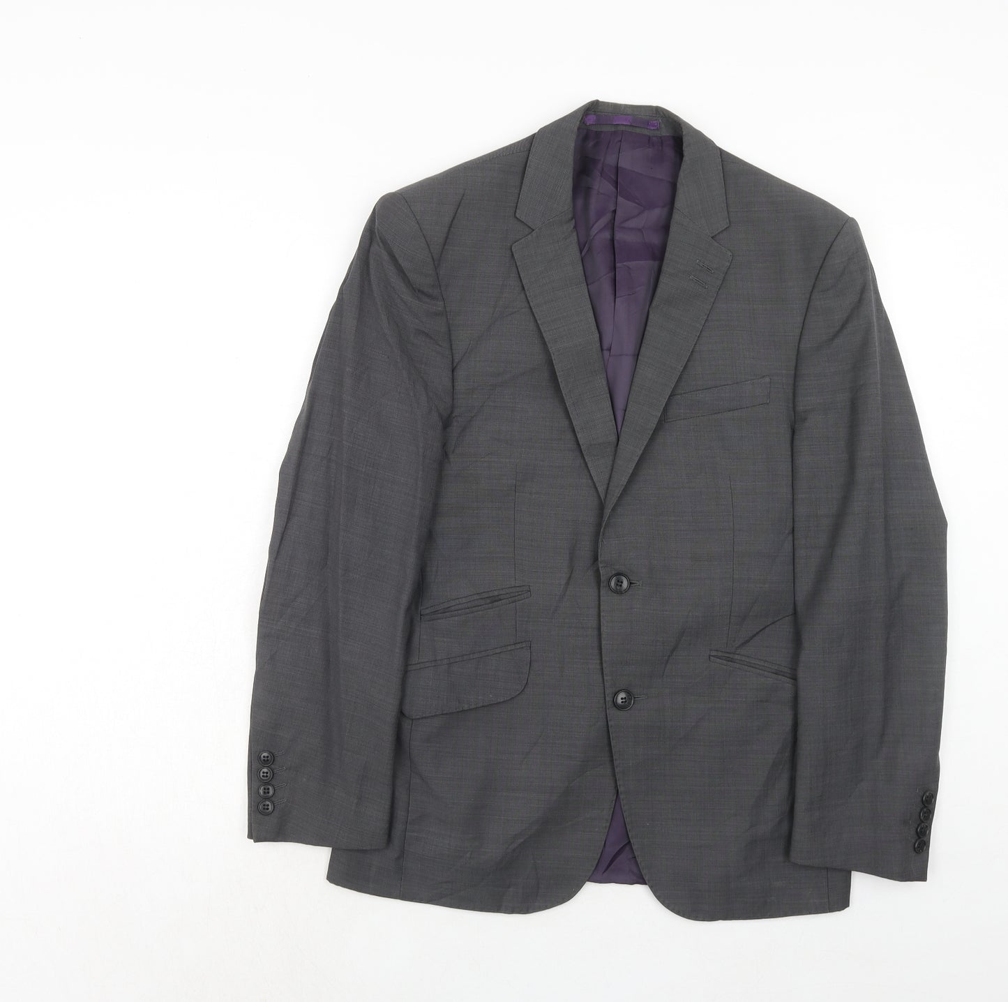 Marks and Spencer Mens Grey Wool Jacket Suit Jacket Size 38 Regular