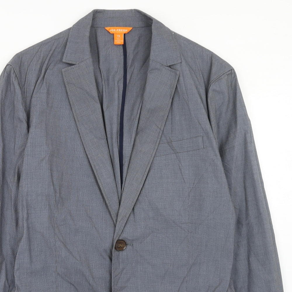 Joe Fresh Mens Blue Jacket Blazer Size L Button
