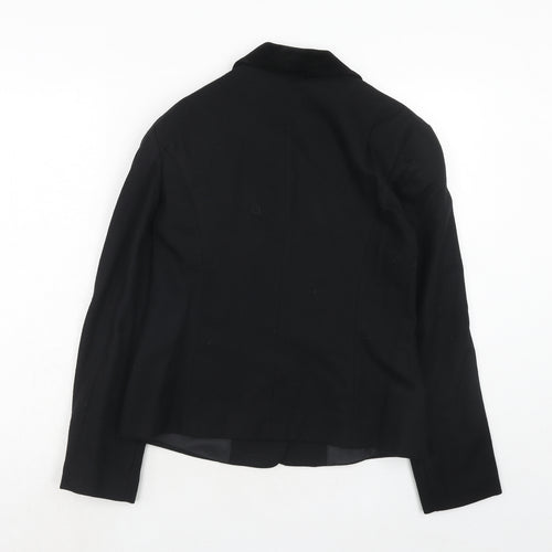 BHS Womens Black Wool Jacket Blazer Size 12